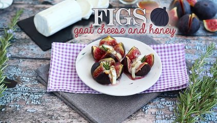 Roasted figs with goat cheese and honey