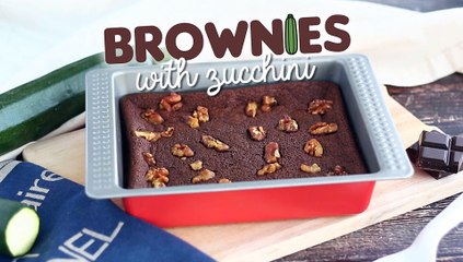 Chocolate zucchini brownies without butter!