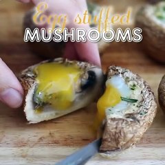 Mushrooms with quail eggs