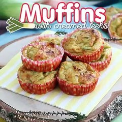 Leek and cheese muffins