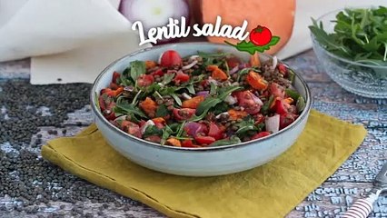 Lentil salad with sweet potatoes