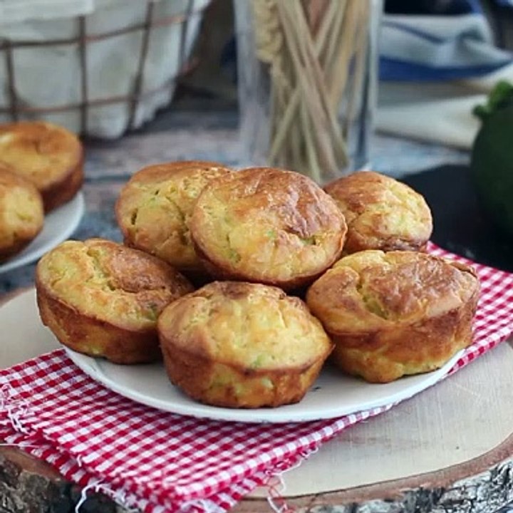 Zucchini and goat cheese muffins