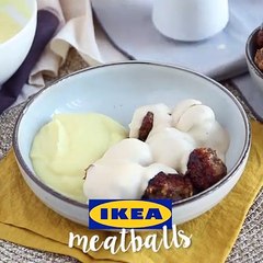 Ikea meatballs with white sauce