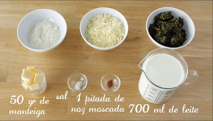 Espinafres ao creme béchamel, gratinados
