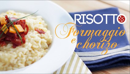 Risotto con formaggio e chorizo