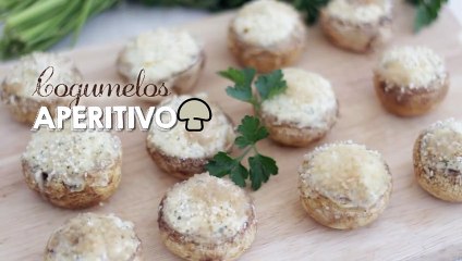 Cogumelos recheados para o aperitivo