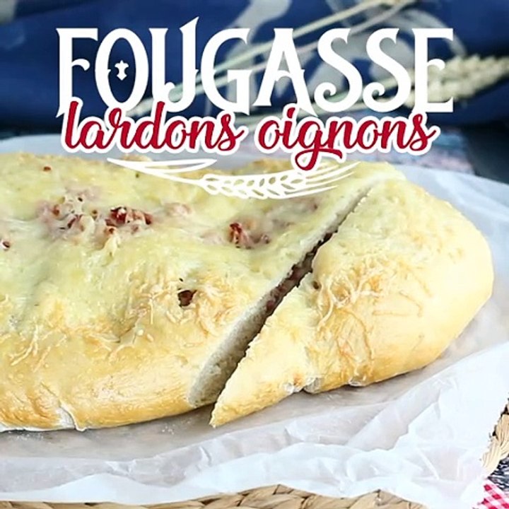 Fougasse mit speck und zwiebeln