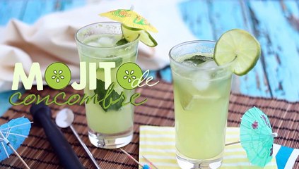Mojito au concombre, cocktail sans alcool