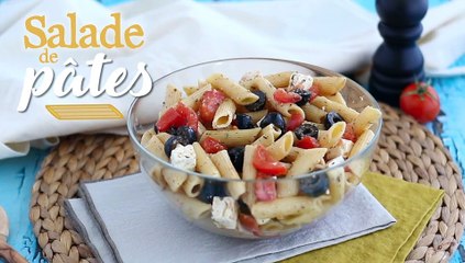 Einfacher Nudelsalat mit Tomaten, Feta & Oliven – Perfekt für Picknick & Sommer 🍅🧀