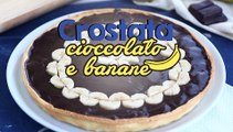 Crostata con cioccolato e banane