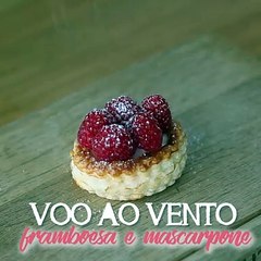 Folhado de framboesa e mascarpone