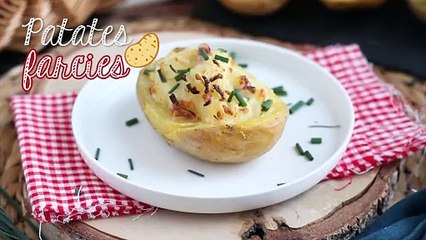 Ofenkartoffeln gefüllt mit speck und käse