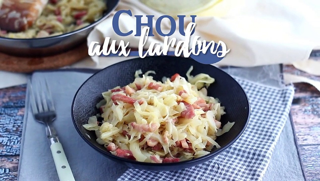 Weißkohl mit speckstückchen