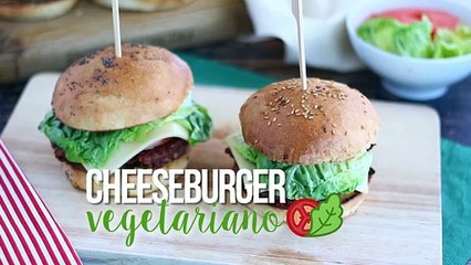 Cheeseburger vegetariano de feijão vermelho