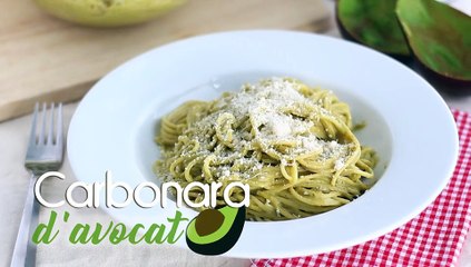 Pâtes spaghetti carbonara d'avocat