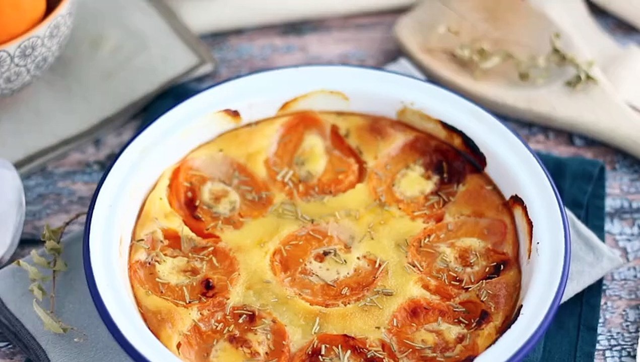 Aprikosengratin mit kokosnuss