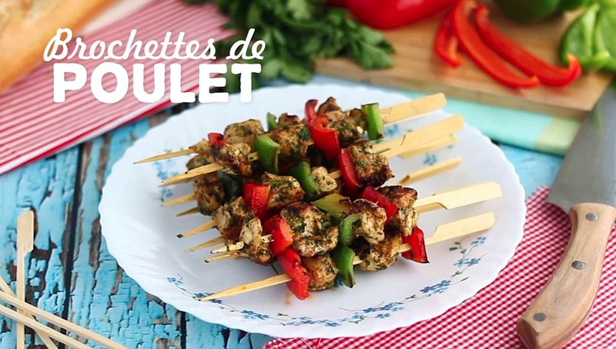 Hähnchenspieße mit paprika