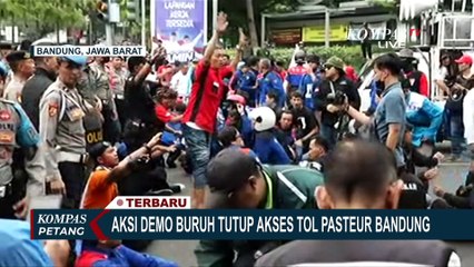Tuntut Kenaikan Upah 15 Persen, Buruh Gelar Aksi Mogok Nasional di Depan Gedung Sate Bandung