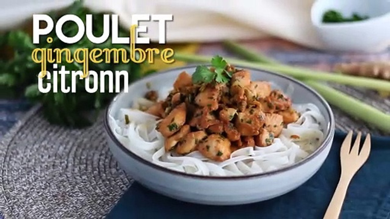 Huhn mit ingwer und zitronengras