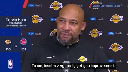 Insults don't bring improvement - Lakers' Ham