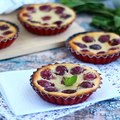 Mini clafoutis de cerejas, sem gluten