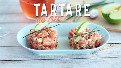 Tartare bien frais au saumon et pomme verte
