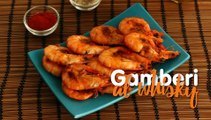 Gamberi flambé al whisky