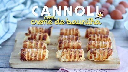 Cannoli/canudinho com creme de baunilha