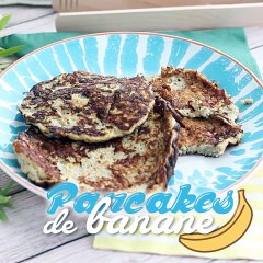 Pancakes rapides et sans gluten (bananes+ oeufs)