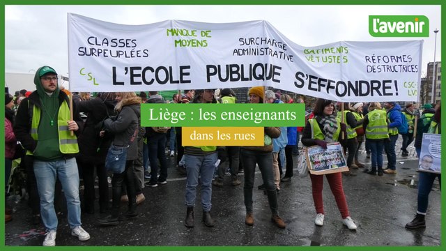 Liège : manifestation des enseignants