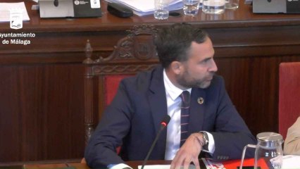 Intervención del portavoz del PSOE, Daniel Pérez, en el Pleno de Málaga sobre Vox.