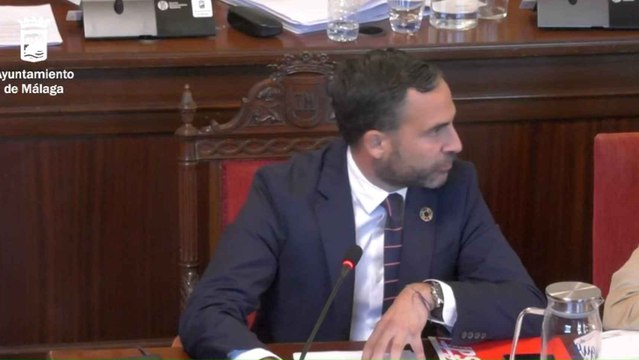 Intervención del portavoz del PSOE, Daniel Pérez, en el Pleno de Málaga sobre Vox.