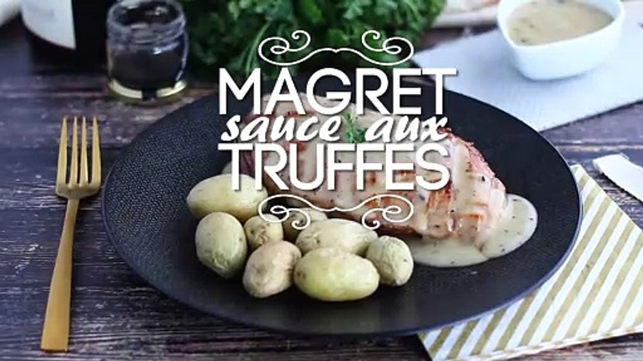 Entenbrust mit trüffelbruchsauce