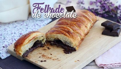 Folhado de chocolate (trança de chocolate)