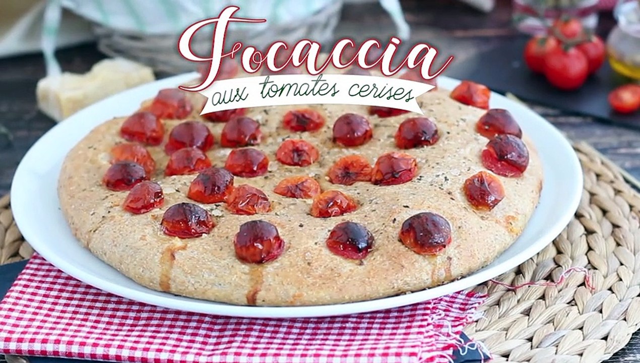 Focaccia mit kirschtomaten