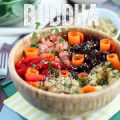 Buddha bowl mit lachs