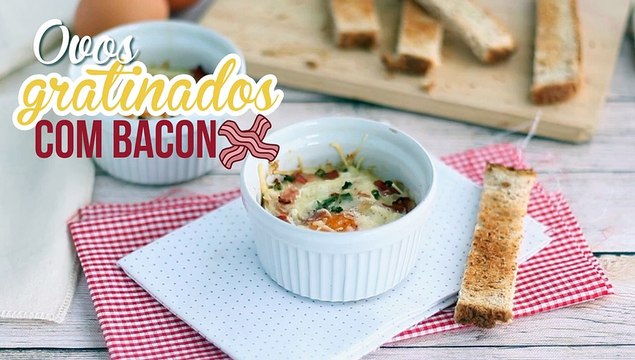 Ovos gratinados com bacon