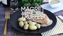 Magret de canard et sauce aux brisures de truffes