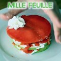 Mille feuille de saumon à la pomme verte