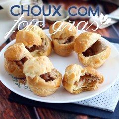 Choux com foie gras