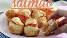 Choux com salmão defumado