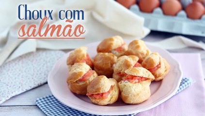 Choux com salmão defumado