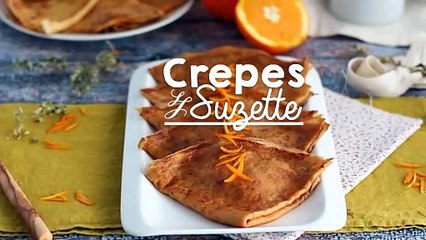Crepes suzette (crepe de laranja, receita francesa)