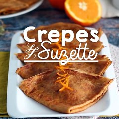 Crepes suzette (crepe de laranja, receita francesa)