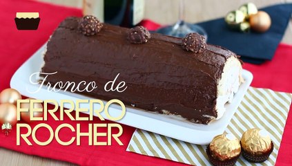 Tronco de natal, sabor ferrero rocher