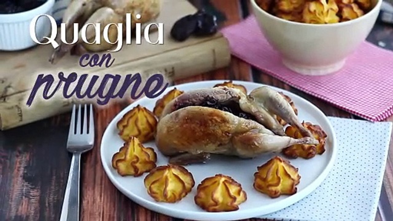 Quaglia ripiena con prugne secche