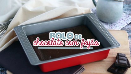 Bolo de chocolate com feijão (fondant de chocolate)