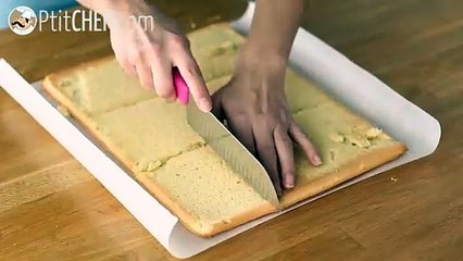 Mini roulés à la fraise, les panthères roses