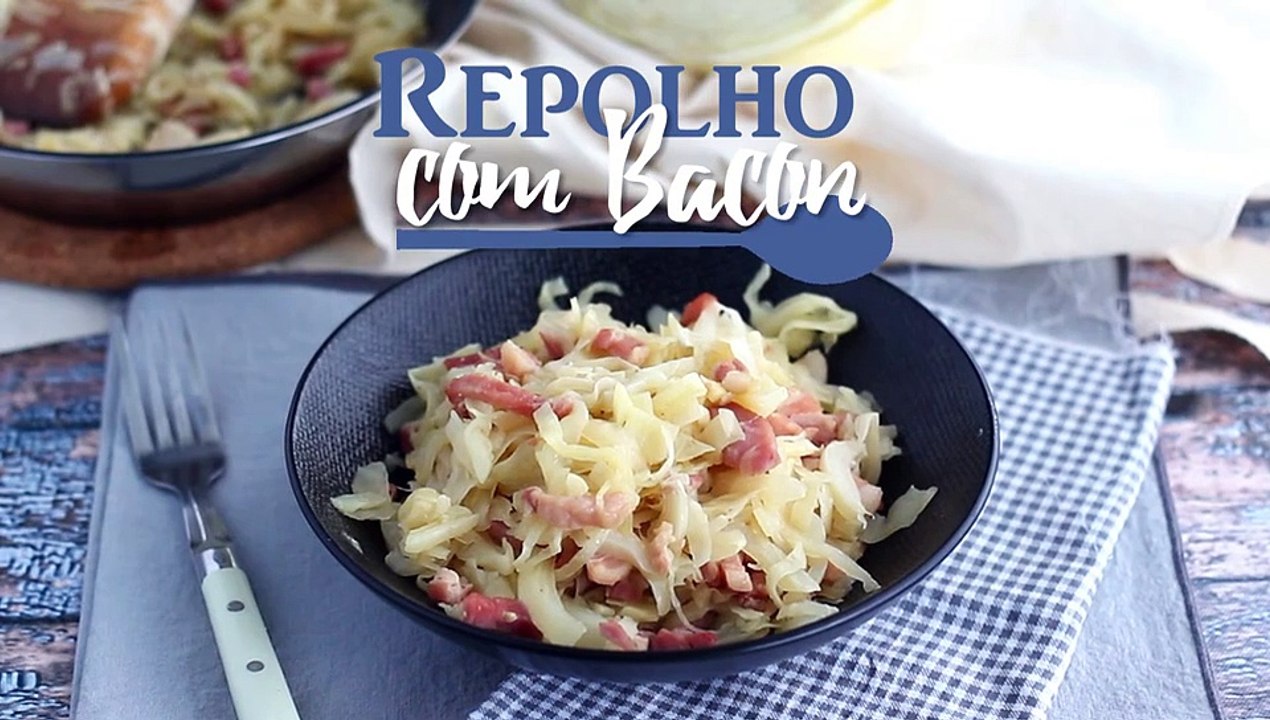 Repolho refogado com bacon