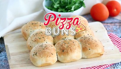 Pizza buns (pãezinhos recheados de queijo e presunto)